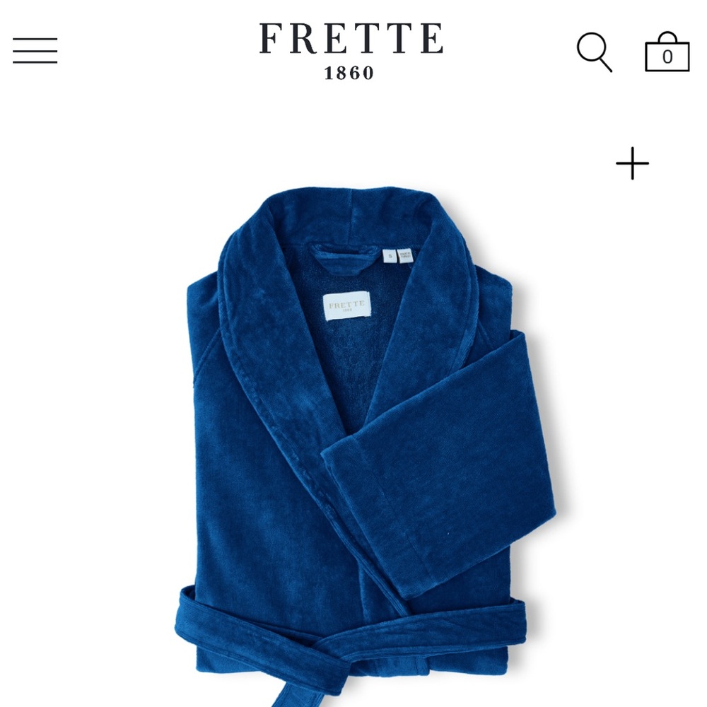 Frette 1860 velour bathrobe size M